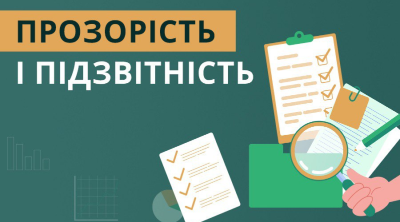 напис "прозорість і підзвітність"