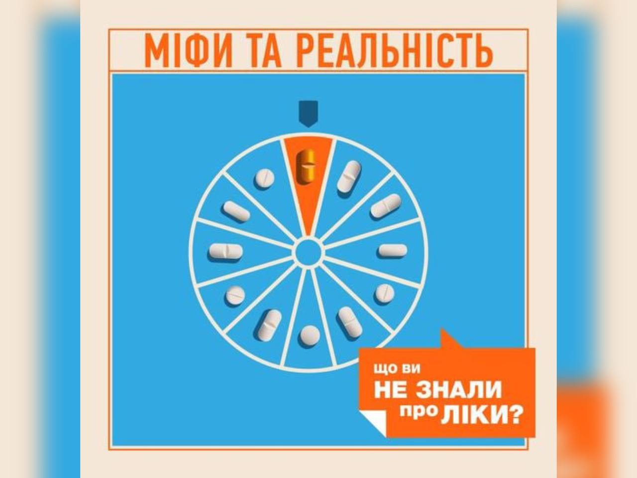 зображення напису "Міфи та реальність: що ви не знали про ліки?"