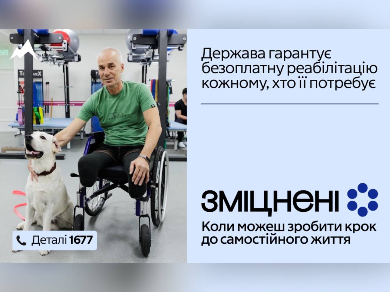 Держава гарантує безоплатну реабілітацію кожному, хто її потребує