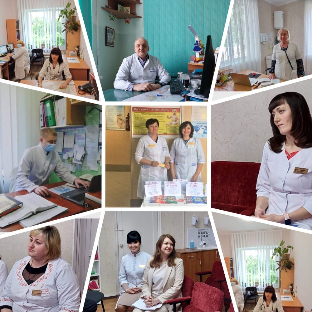 Колаж з фото сімейних лікарів Вінниччини.