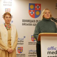 т.в.о. голови Марина Тепленко та відповідальний секретарь обласного осередку НСЖУ Аріна Кантоністова