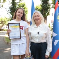 Перша заступниця начальника ОВА Наталя Заболотна та учасниця зустрічі