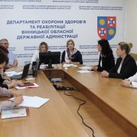 Спільна нарада директорки департаменту охорони здоров’я та реабілітації Вінницької ОВА Ольги Задорожної з Головою Вченої ради ВНМУ, професоркою Вікторією Петрушенко та керівниками лікарень.