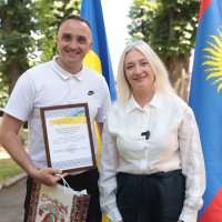 Перша заступниця начальника ОВА Наталя Заболотна та учасник зустрічі