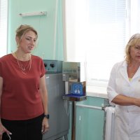 Робочий візит в Шаргородську міську лікарню директорки департаменту охорони здоров’я та реабілітації Вінницької обласної військової адміністрації Ольги Задорожної та її заступника з економічних питань Сергія Лавренюка.