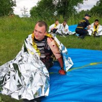 Відпрацьовували спільні дії з ліквідації наслідків умовного ракетного удару в будівлю школи.