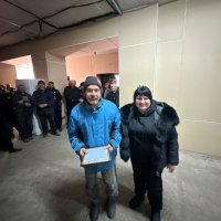 Вручення подяки працівнику з Вінниччини, який брав участь у будівництві фортифікаційних споруд