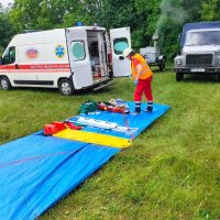 Відпрацьовували спільні дії з ліквідації наслідків умовного ракетного удару в будівлю школи.