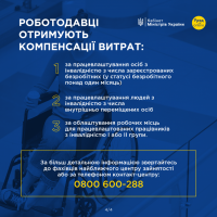 Інфографіка «Роботодавці отримують компенсації витрат»