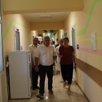 Робочий візит в Шаргородську міську лікарню директорки департаменту охорони здоров’я та реабілітації Вінницької обласної військової адміністрації Ольги Задорожної та її заступника з економічних питань Сергія Лавренюка.