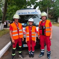 Відпрацьовували спільні дії з ліквідації наслідків умовного ракетного удару в будівлю школи.