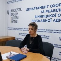 Ольга Задорожна під час наради із керівниками лікарень.